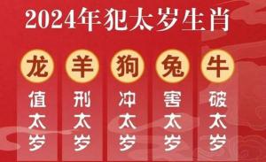 犯太歲2024年生肖是什么，犯太歲化解方法！