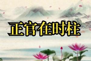 正官在時柱是什么意思