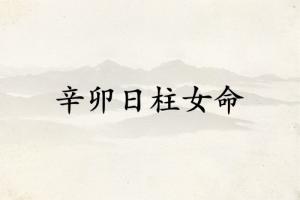 辛卯日柱女命運詳解