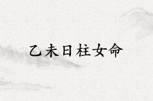 乙未日柱女命運解析