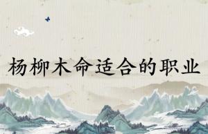 楊柳木命女孩適合什么職業