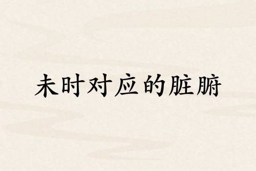 未時對應哪個臟腑