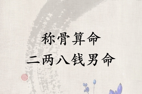 稱骨算命二兩八錢男命解釋詳細